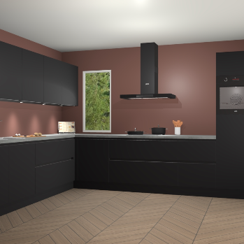 Zwarte greeploze keuken Harare 75136