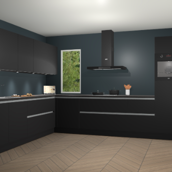 Zwarte greeploze keuken Harare 75139