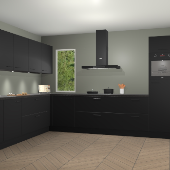 Zwarte keuken Harare 75140