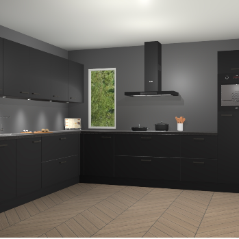 Zwarte keuken Harare 75141