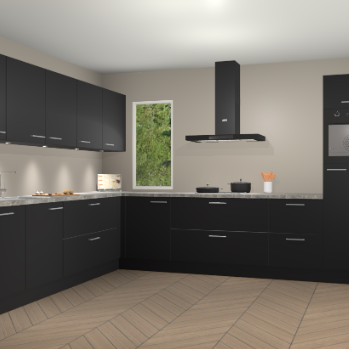 Zwarte keuken Harare 75143