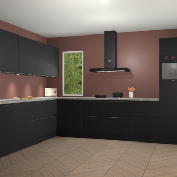 Zwarte greeploze keuken Harare 75148