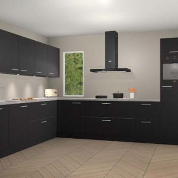 Zwarte keuken Harare 75149