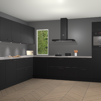 Zwarte keuken Harare 75153