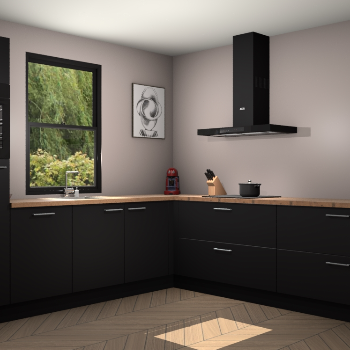 Zwarte keuken Lublin 64285