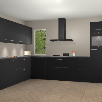 Zwarte keuken Harare 75155