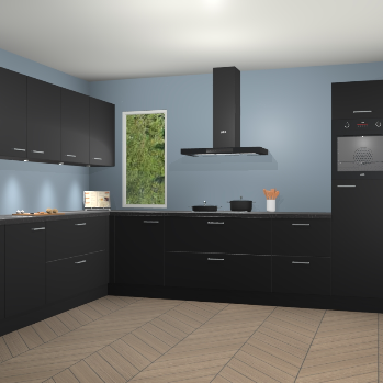 Zwarte keuken Harare 75156