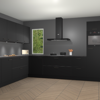 Zwarte keuken Harare 75159