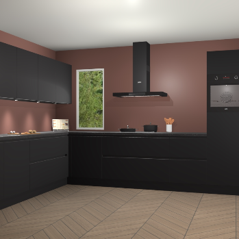 Zwarte greeploze keuken Harare 75160