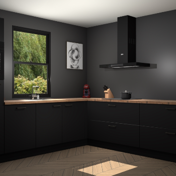 Zwarte keuken Lublin 64289