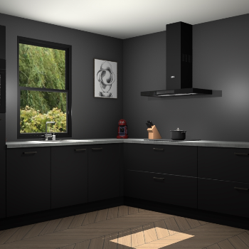 Zwarte keuken Lublin 64321