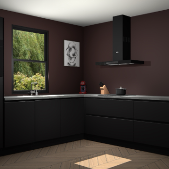 Zwarte greeploze keuken Lublin 64322