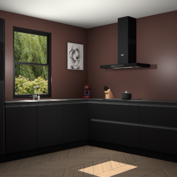 Zwarte greeploze keuken Lublin 64325