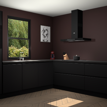 Zwarte greeploze keuken Lublin 64328