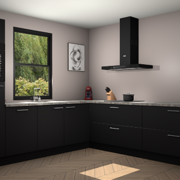 Zwarte keuken Lublin 64398