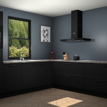 Zwarte keuken Lublin 64401