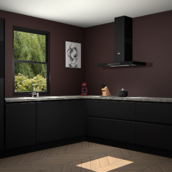 Zwarte greeploze keuken Lublin 64403