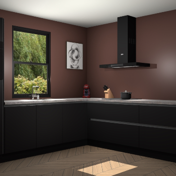 Zwarte greeploze keuken Lublin 64406