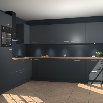 Onyxygrijze keuken Debar 75611