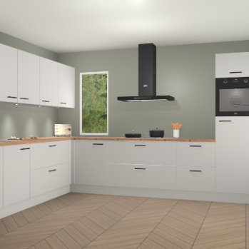 Zijdegrijze keuken Harare 75323