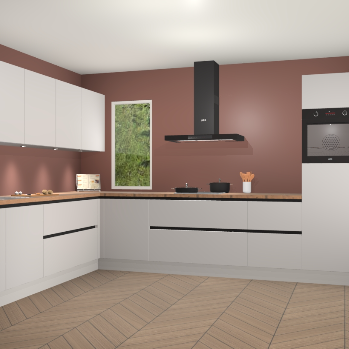 Zijdegrijze greeploze keuken Harare 75325