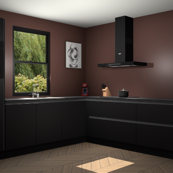 Zwarte greeploze keuken Lublin 64413