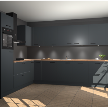 Onyxygrijze keuken Debar 75614