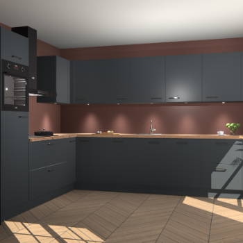 Onyxygrijze keuken Debar 75615