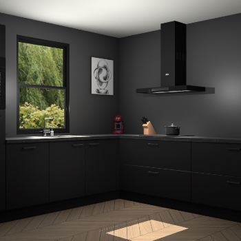 Zwarte keuken Lublin 64415