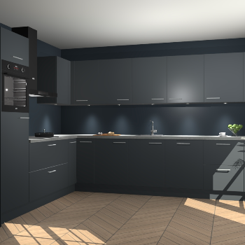 Onyxygrijze keuken Debar 75642