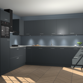 Onyxygrijze keuken Debar 75643