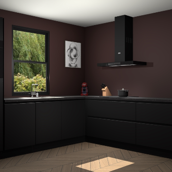 Zwarte greeploze keuken Lublin 64416