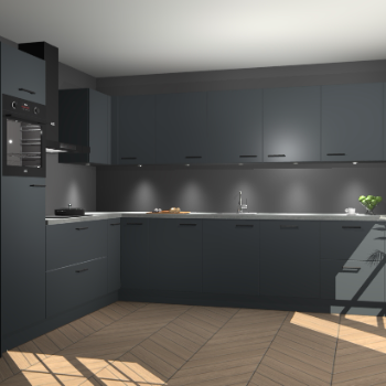 Onyxygrijze keuken Debar 75645