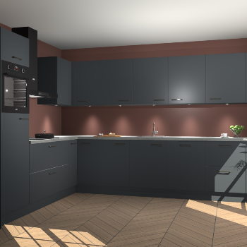 Onyxygrijze keuken Debar 75646