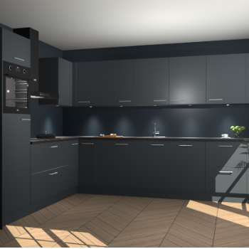 Onyxygrijze keuken Debar 75648