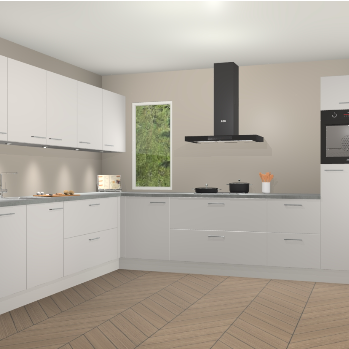 Zijdegrijze keuken Harare 75564