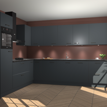 Onyxygrijze keuken Debar 75652