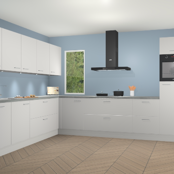 Zijdegrijze keuken Harare 75565