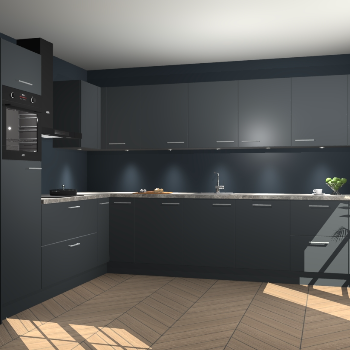 Onyxygrijze keuken Debar 75654