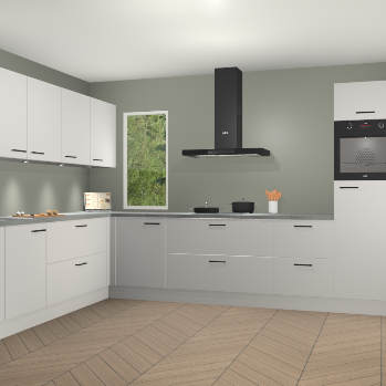 Zijdegrijze keuken Harare 75567