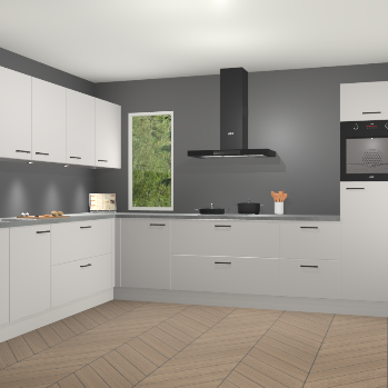 Zijdegrijze keuken Harare 75568