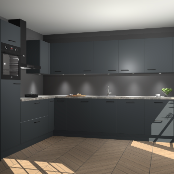 Onyxygrijze keuken Debar 75657
