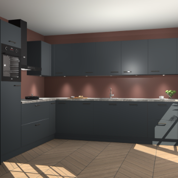 Onyxygrijze keuken Debar 75658