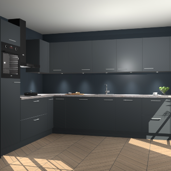 Onyxygrijze keuken Debar 75660