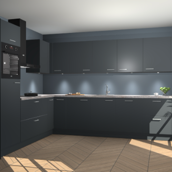 Onyxygrijze keuken Debar 75661
