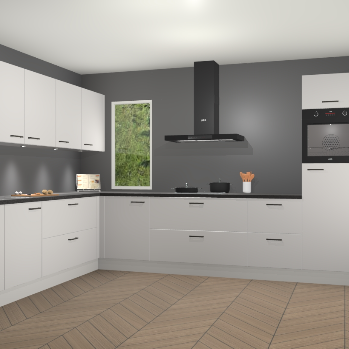 Zijdegrijze keuken Harare 75574