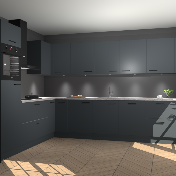 Onyxygrijze keuken Debar 75663