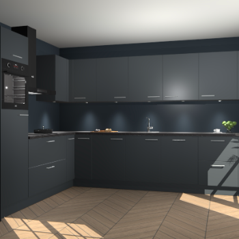 Onyxygrijze keuken Debar 75666