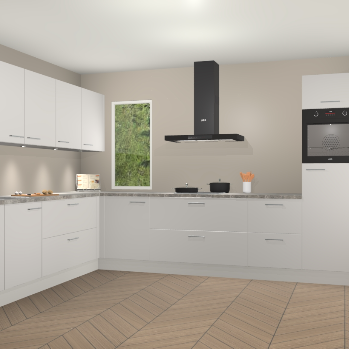 Zijdegrijze keuken Harare 75576