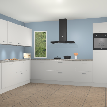 Zijdegrijze keuken Harare 75577